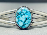 Important Vintage Native American Navajo Godber Turquoise Sterling Silver Bracelet-Nativo Arts