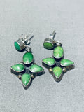 Exquisite Vintage Native American Navajo Royston Turquoise Sterling Silver Earrings-Nativo Arts