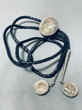 Unique Vintage Native American Navajo Coins Sterling Silver Bolo-Nativo Arts