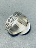 Signed Vintage Native American Hopi Morenci Turquoise Sterling Silver Ring-Nativo Arts