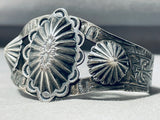 One Of The Earliest Concho Vintage Native American Navajo Sterling Silver Bracelet-Nativo Arts