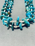 Native American Marvelous Vintage Santo Domingo Blue Gem Turquoise Necklace-Nativo Arts