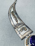 Important Vintage Native American Navajo Russell Sam Amethyst Sterling Silver Gold Necklace-Nativo Arts