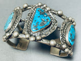 Sensational Vintage Native American Navajo Morenci Turquoise Sterling Silver Bracelet-Nativo Arts