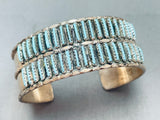 Yazzie Johnson Vintage Native American Navajo Needle Turquoise Sterling Silver Bracelet-Nativo Arts