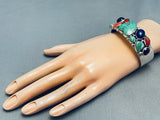 I Love Turquoise Ben Piaso Vintage Native American Navajo Sterling Silver Bracelet-Nativo Arts