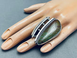 Gigantic Huge Unique Vintage Native American Navajo Royston Turquoise Sterling Silver Ring-Nativo Arts