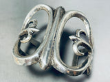 Felix Joe Vintage Native American Navajo Long Sterling Silver Bracelet-Nativo Arts