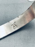 Important Tony Aguilar Sr Vintage Santo Domingo Sterling Silver Bracelet-Nativo Arts