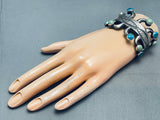 Important Rose Chee Vintage Native American Navajo Turquoise Sterling Silver Bracelet-Nativo Arts