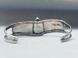 Franky Guerro Vintage Native American Navajo Lone Mountain Turquoise Sterling Silver Bracelet-Nativo Arts