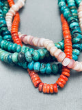 One Of The Most Unique Ever Vintage Santo Domingo Turquoise Necklace-Nativo Arts