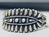 Teardrop Cluster Vintage Native American Navajo Sterling Silver Bracelet-Nativo Arts