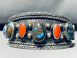 One Of The Best Bisbee Turquoise Vintage Native American Navajo Sterling Silver Bracelet-Nativo Arts