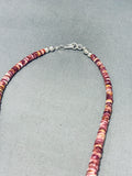 Dynamic Vintage Native American Navajo Purple Spiny Oyster Sterling Silver Necklace Signed-Nativo Arts