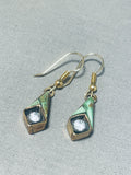Dazzling Vintage Native American Navajo Royston Turquoise Sterling Silver 12ktgf Earrings-Nativo Arts