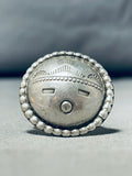 Rare Detailed Sunface Vintage Native American Navajo Sterling Silver Ring-Nativo Arts