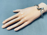 Mike Kirk Vintage Native American Navajo Sterling Silver Waving Bracelet Cuff