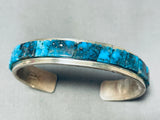 6.5 Wrist Vintage Native American Navajo Cripple Creek Turquoise Sterling Silver Bracelet-Nativo Arts