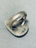 Classic Vintage Native American Navajo Green Turquoise Sterling Silver Ring-Nativo Arts