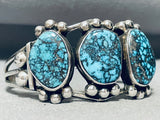 Blue Wind Turquoise!!!! Important Best Vintage Native American Navajo Sterling Silver Bracelet-Nativo Arts