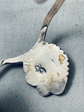 Amazing Vintage Native American Navajo Leaf Sterling Silver Bracelet