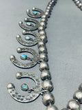 214 Gram Horseshoe Vintage Native American Navajo Sterling Silver Squash Blossom Necklace-Nativo Arts
