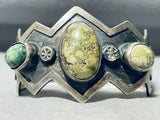 One Of The Finest Vintage Navajo Carico Lake Turquoise Sterling Silver Bracelet-Nativo Arts