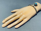 Unique Vintage Native American Navajo Morenci Turquoise Sterling Silver Bracelet-Nativo Arts
