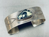 Mesmerizing Vintage Signed Native American Laguna Green Turquoise Sterling Silver Bracelet-Nativo Arts