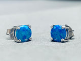 Gorgeous Vintage Native American Navajo Abalone Sterling Silver Earrings-Nativo Arts