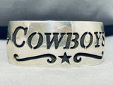 Dallas Cowboys Vintage Native American Navajo Sterling Silver Bracelet-Nativo Arts