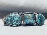 One Of The Best Ever Vintage Native American Navajo Spiderweb Turquoise Sterling Silver Bracelet-Nativo Arts