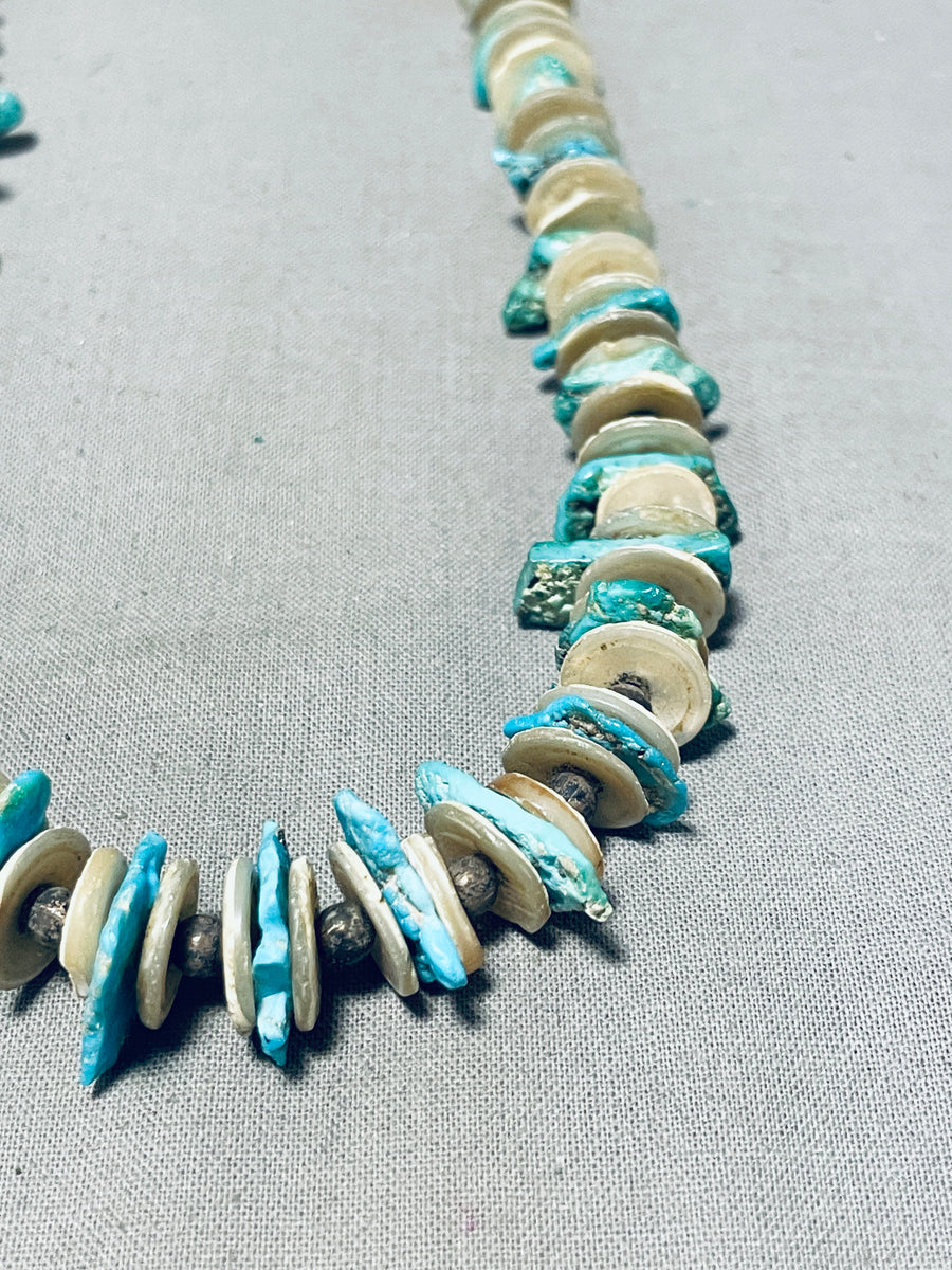 Native American Amazing Vintage Santo Domingo Kingman Turquoise, Shell ...