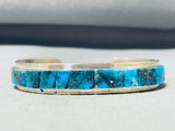 6.5 Wrist Vintage Native American Navajo Cripple Creek Turquoise Sterling Silver Bracelet-Nativo Arts