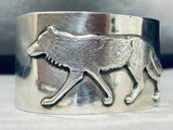 The Most Unique Vintage Native American Navajo Wolf Diem Johnson Sterling Silver Bracelet-Nativo Arts
