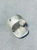 Stunning Native American Navajo Green Waterweb Turquoise Sterling Silver Immense Ring-Nativo Arts