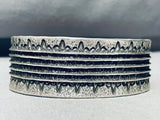 One Of The Most Unique Vintage Native American Navajo Sterling Silver Tufa Cats Bracelet-Nativo Arts