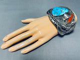 148 Grams Museum Worthy Vintage Native American Navajo Turquoise Sterling Silver Bracelet-Nativo Arts