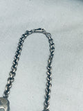 One Of The Best Vintage Native American Navajo Turquoise Inlay Sterling Silver Necklace-Nativo Arts
