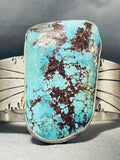 Red #8 Mine Turquoise!! Vvery Rare Vintage Native American Navajo Sterling Silver Bracelet-Nativo Arts