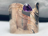 One Of The Best Vintage Southwest Sterling Silver Amethyst Bracelet-Nativo Arts