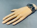 One Of The Best Vintage Native American Navajo Variscite Sterling Silver Bracelet-Nativo Arts
