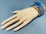 The Coolest Vintage Native American Navajo Denim Lapis Sterling Silver Bracelet-Nativo Arts