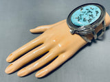 Feathers Of Turquoise Vintage Native American Navajo Turquoise Sterling Silver Bracelet-Nativo Arts