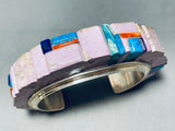 Gasp! 6.5 Inch Wrist Native American Navajo Purple Stichtite Sterling Silver Bracelet-Nativo Arts