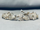 Noahs Ark Highly Detailed Vintage Southwestern Sterling Silver Bracelet-Nativo Arts