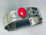 Gorgeous Vintage Native American Navajo Sterling Silver Stamped Bracelet-Nativo Arts