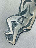 Rare Vintage Native American Hopi Sterling Silver Kachina Pin-Nativo Arts