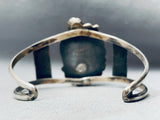 Domed Spiderweb Turquoise Vintage Native American Navajo Sterling Silver Bracelet-Nativo Arts